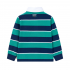Polo de Piqué para Niño con Listas Azules y Turquesas