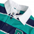 Polo de Piqué para Niño con Listas Azules y Turquesas