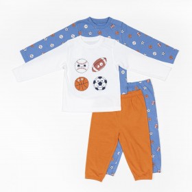 Pacote de 2 pijamas bolas esportivas