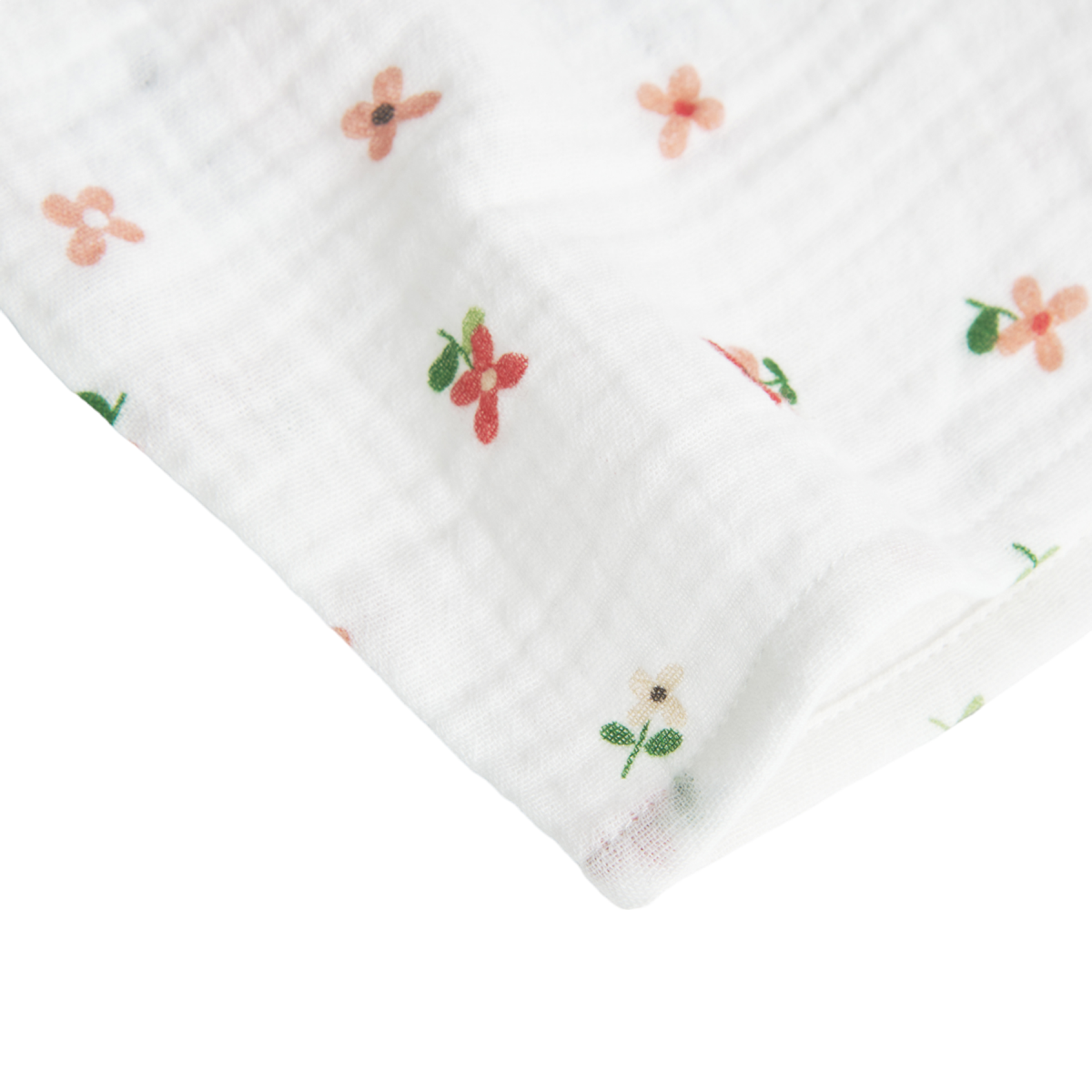 Bermuda para Niña en Color Crudo con Estampado de Flores