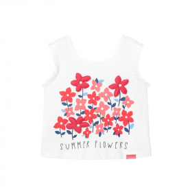Camiseta para Niña con Estampado de Flores