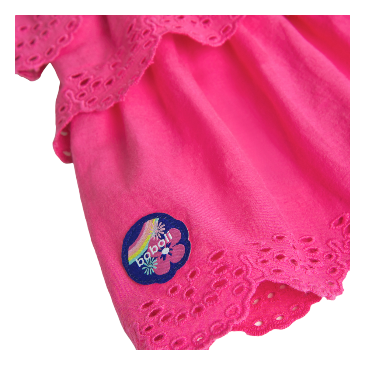 Vestido Bordado para Niña en Color Rosa Fucsia