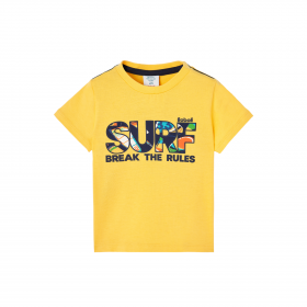Camiseta para Niño en Color Amarillo Motivo Surf