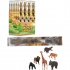Juego tubo plástico con 6 figuras animales salvajes