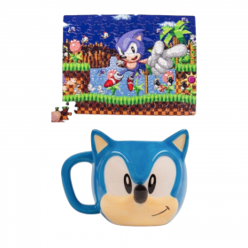 Set Sonic Taza y Puzzle