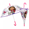 Paraguas manual transparente La Casa de Muñecas de Gabby 45cm