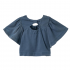 Top Niña Azul Botones Frontales