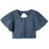 Top Niña Azul Botones Frontales