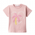 Camiseta Niña Rosa Maquillaje Palmera Lentejuela