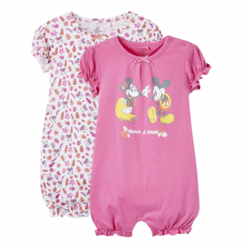 Pack 2 Pijamas Enteros Bebé Motivo Mickey y Minnie