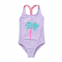 Bañador Niña Lila Motivo Palmera