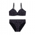 Conjunto Sujetador y Braguita estampado Oscuro