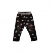 Leggings bebê com pandas e cintura prateada