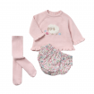 Conjunto Bebé Niña Jersey Ovejita y Leotardo Rosa