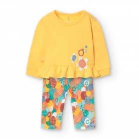 Conjunto Sudadera y Legging Motivo Flores para Bebé Niña