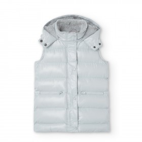 Chaleco Largo Impermeable Gris para Niña