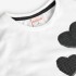 Camiseta Cruda Corazones Lentejuela para Niña
