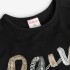 Camiseta Negra "Dance" Pedrería  para Niña