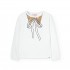 Camiseta Blanca Lazo Lenntejuela para Niña