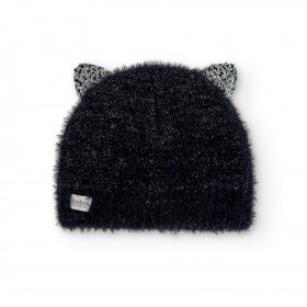 Gorro Punto Negro Orejitas