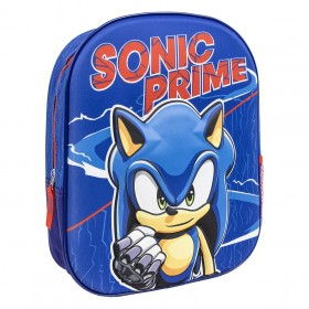 Mochila Infantil 3d Sonic prime