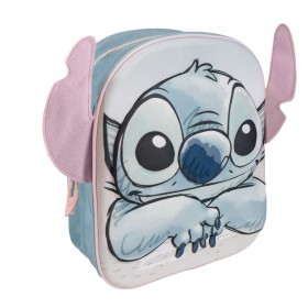 Mochila infantil 3d aplicaciones Stitch