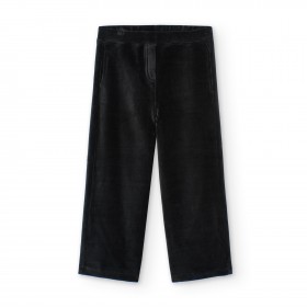 Pantalón Ancho Terciopelo Negro para Niña