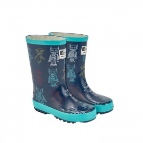 Botas  de Agua Estampado Robots