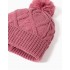 Gorro pompón de lana con dibujo de ochos