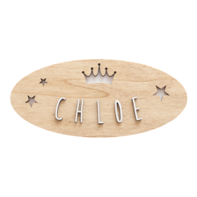 Placa de Madera Personalizada CORONA+EST