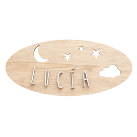 Placa de Madera Personalizada LUNA