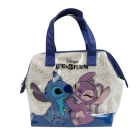 Bolso Stitch transparente con borreguillo