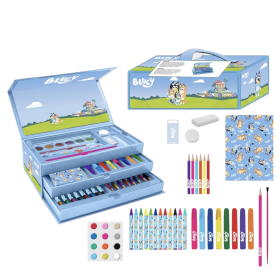 Set Papelería Coloreable en Maletín de Bluey