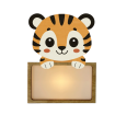 Lámpara Led Infantil Personalizada - Modelo Tigre