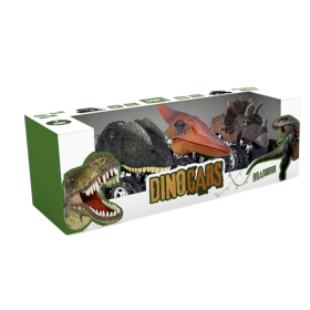 Pack 3 dinocoches autoimpulso Triceratops