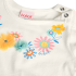 Camiseta Blanca Manga Larga con flores en relieve