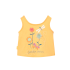 Camiseta Amarilla tirantes con Flores en Relieve