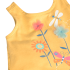 Camiseta Amarilla tirantes con Flores en Relieve