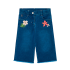 Pantalón Vaquero Largo con Flores Bordadas