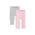 Pack 2 Leggings Rosa Flores/ Gris Liso