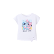 Camiseta Manga Corta Color Blanco Stitch