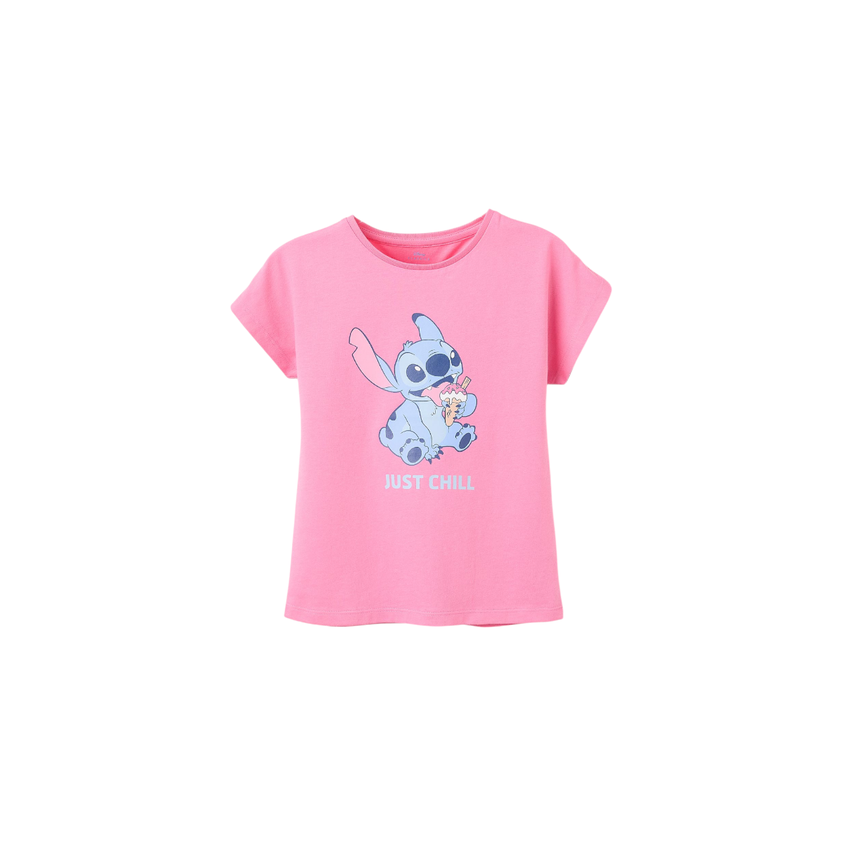 Camiseta Manga Corta Color Fucsia Stitch