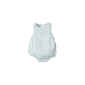 Pelele Cuadro Vichy Azul Grisáceo y Blanco Recién