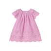 Vestido Tul Bordado Voantes Bebé