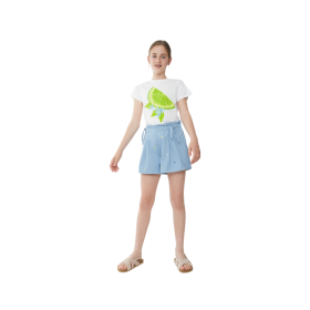 Camiseta Blanca Motivo Lima 3D