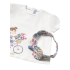 Camiseta Manga Corta Niña Bicicleta con Diadema a Juego