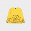 Camiseta menina com estampa de leopardo