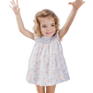 Vestido Estampado Floral y Escote Nido De Abeja