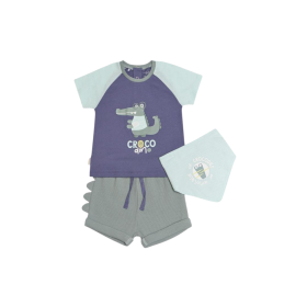 Conjunto 3 Piezas Motivo Cocodrilo