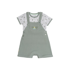 Conjunto Peto y Camiseta Motivo Cocodrilo